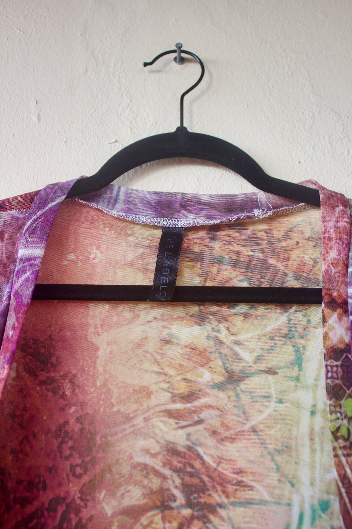 Printed Mesh Cardigan