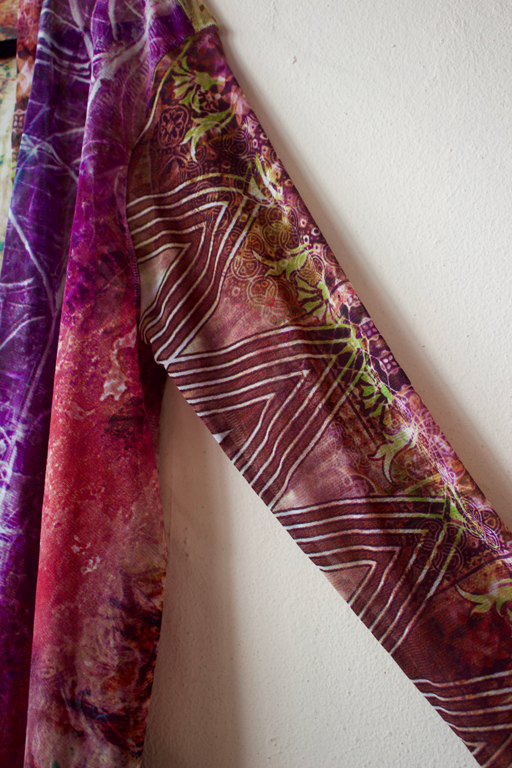 Printed Mesh Cardigan