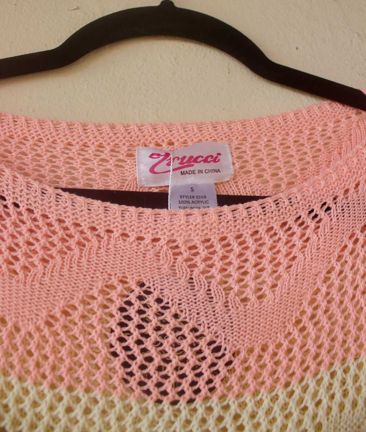 Pink + White Stripes Knitted Cover Up