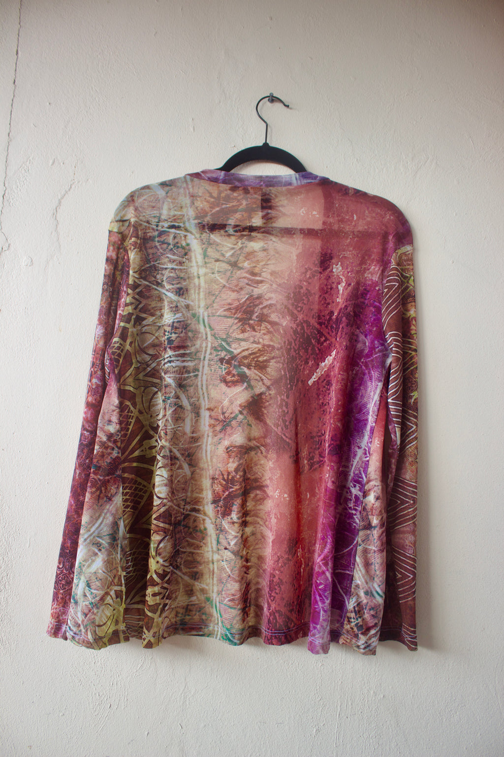 Printed Mesh Cardigan