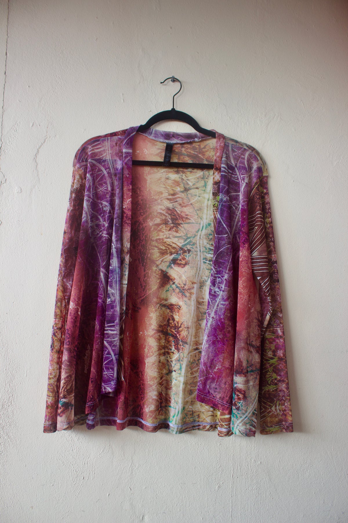 Printed Mesh Cardigan