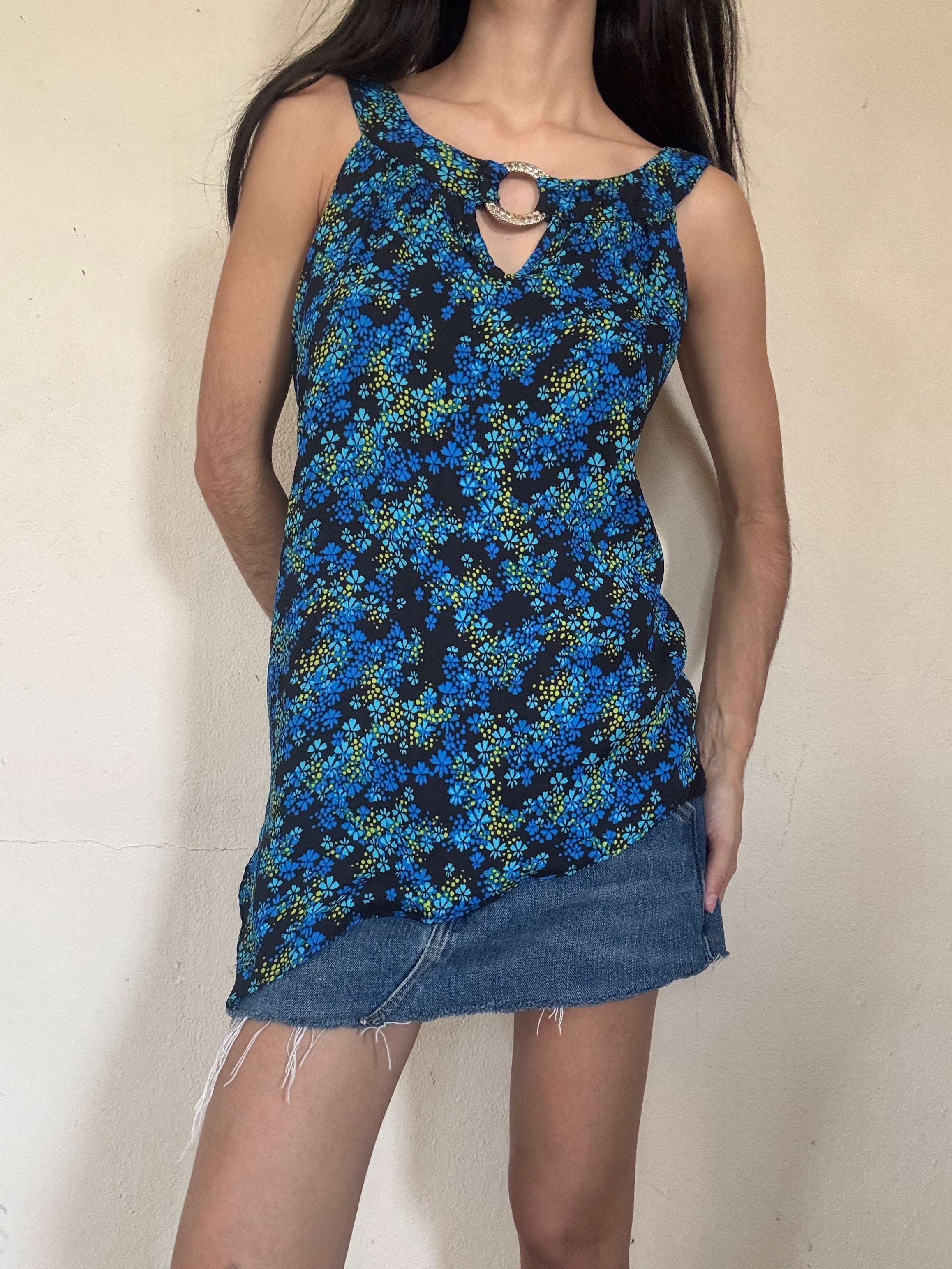 Floral Asymmetrical Top