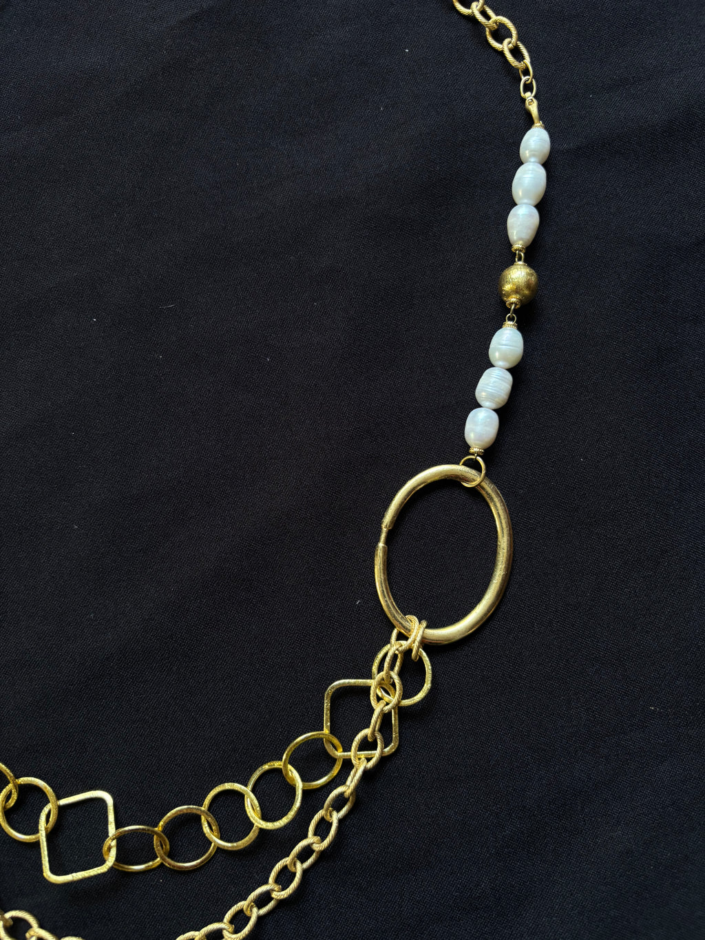 Golden Pearl Necklace