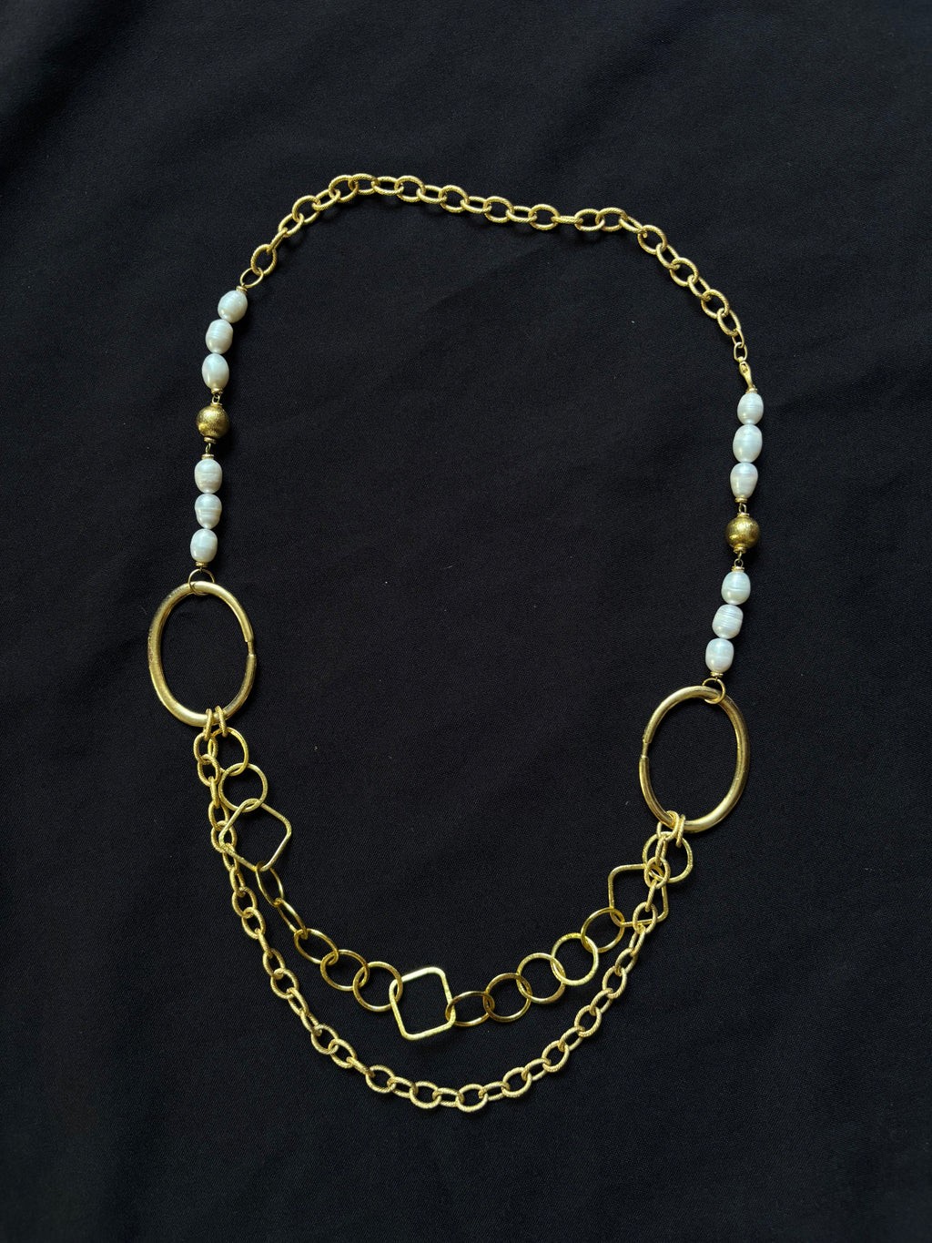 Golden Pearl Necklace