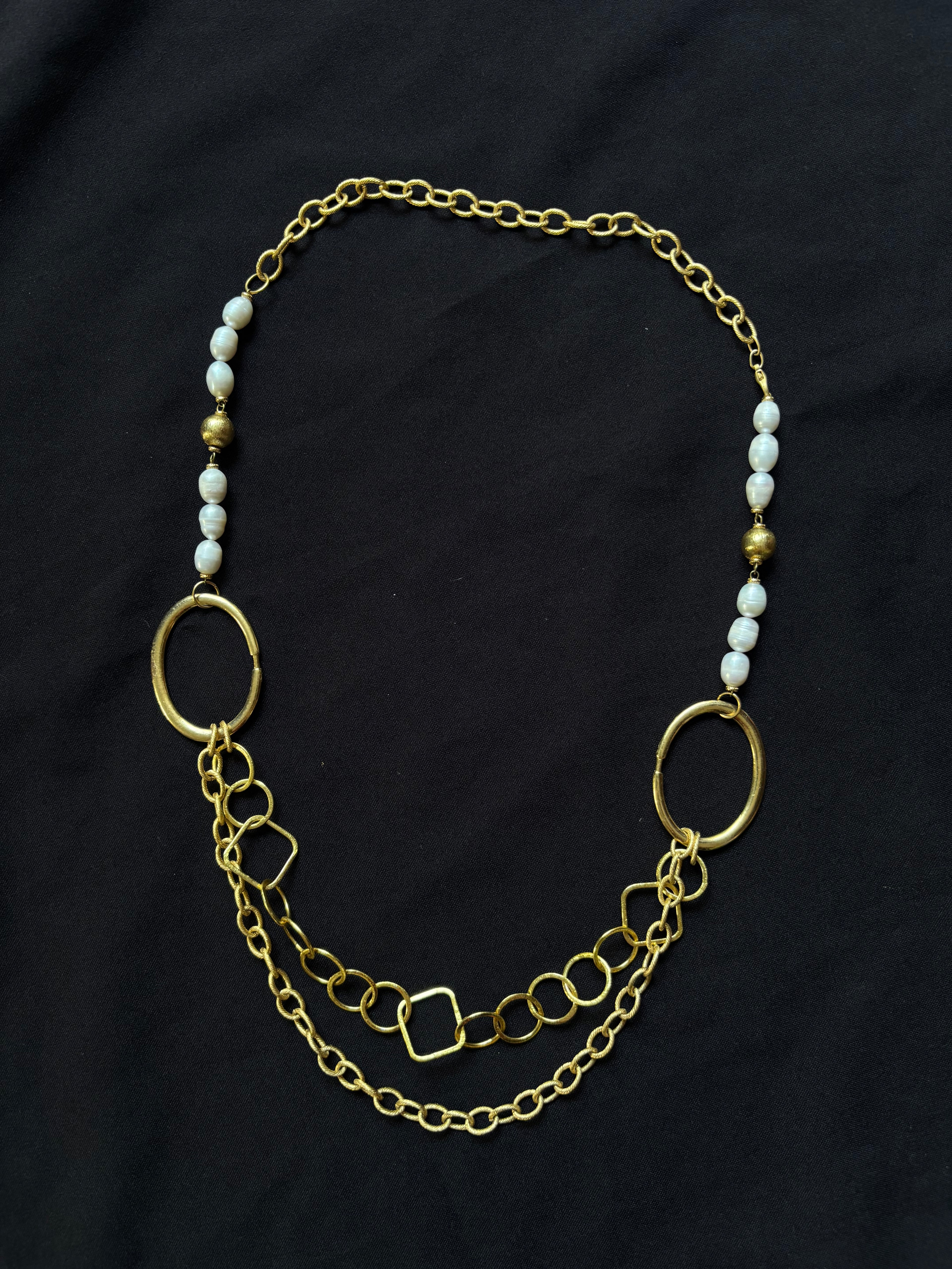 Golden Pearl Necklace