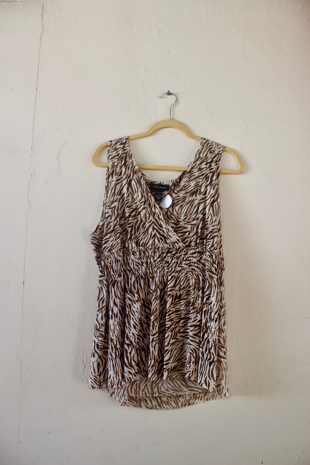 Brown Animal Print Blouse