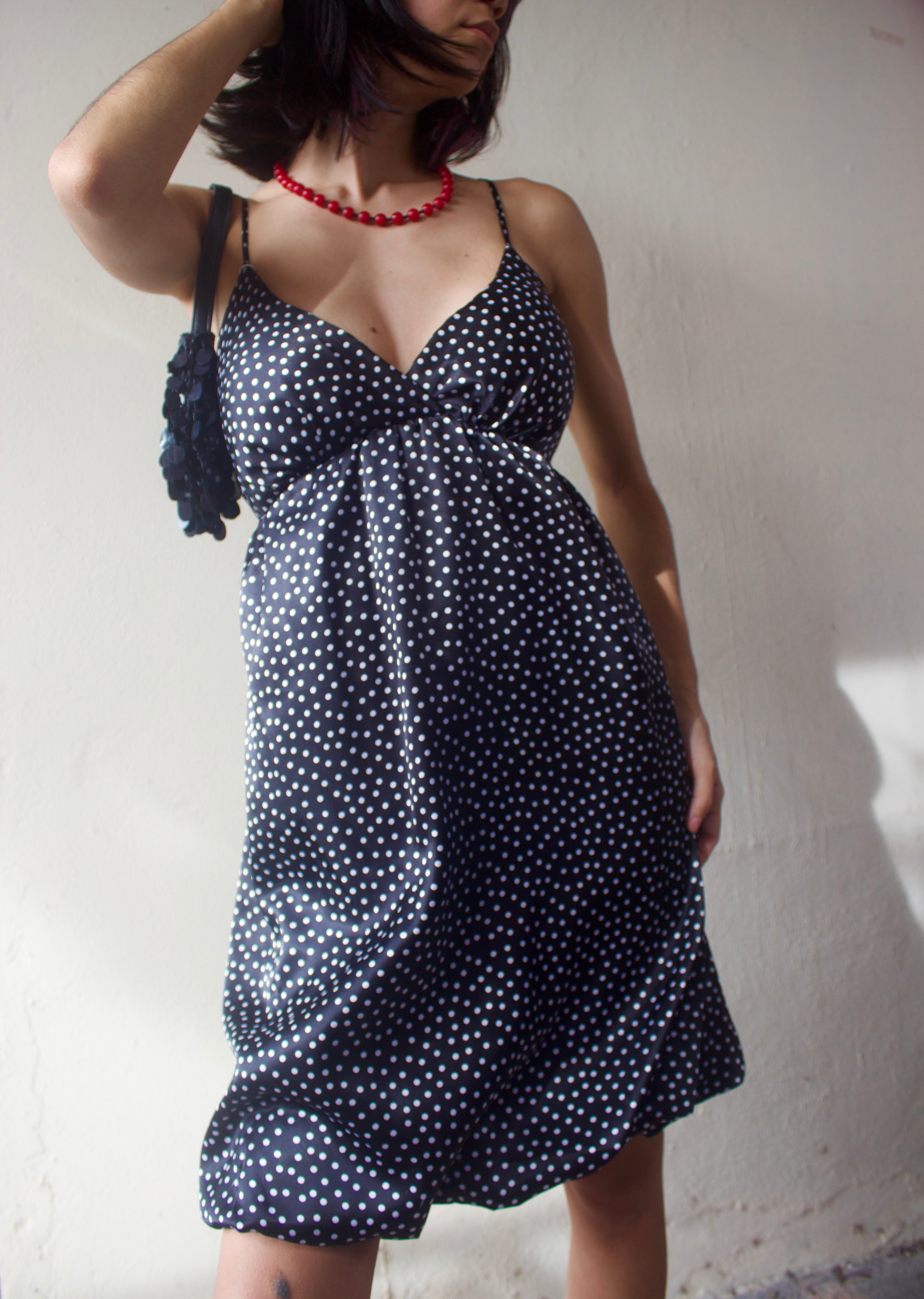 Polka Dots Silky Dress