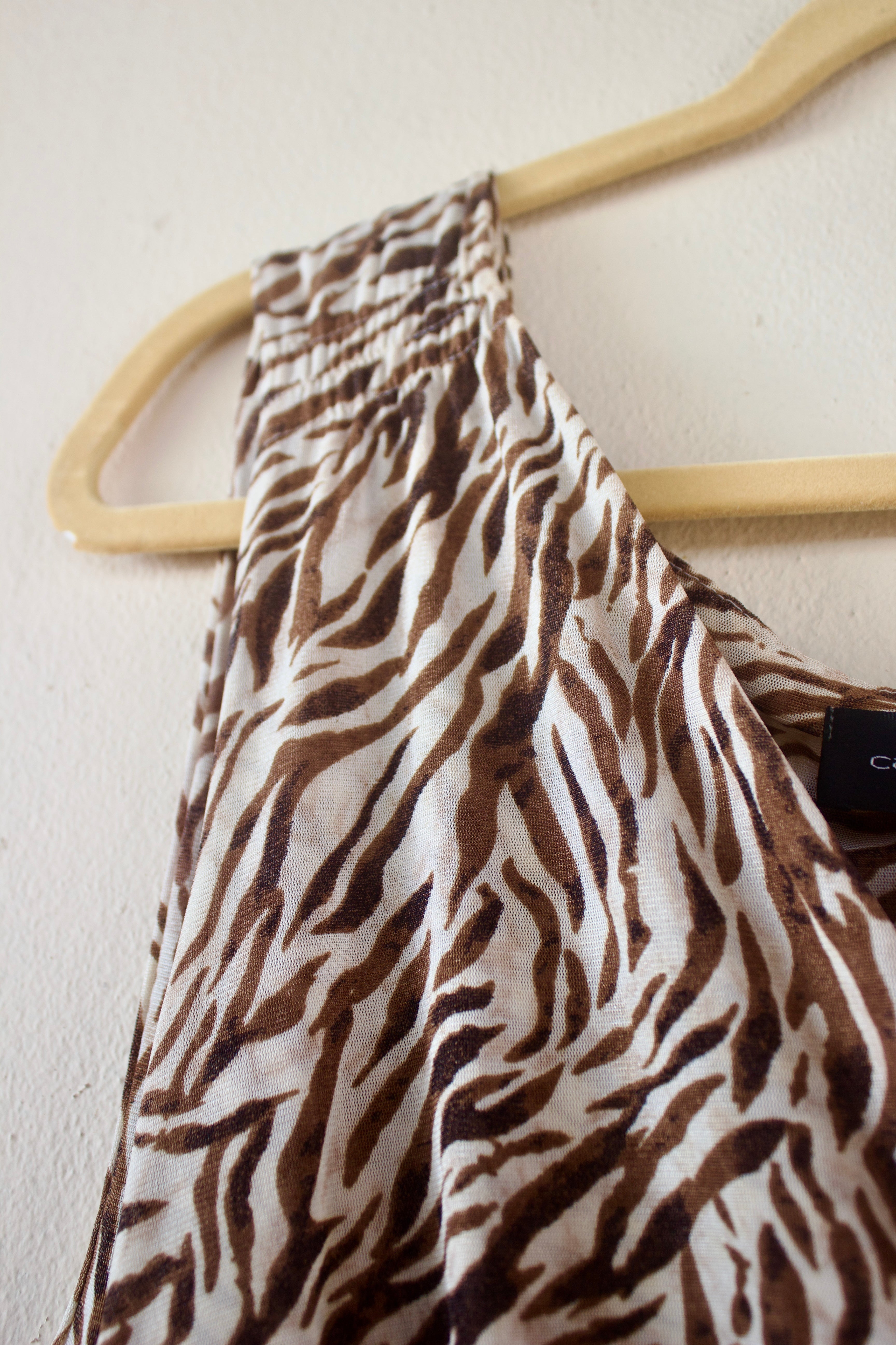 Brown Animal Print Blouse