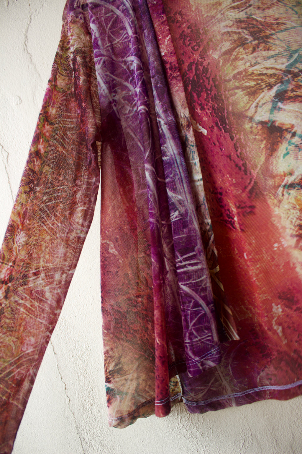 Printed Mesh Cardigan