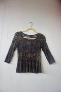 Lace Black & Gold Top