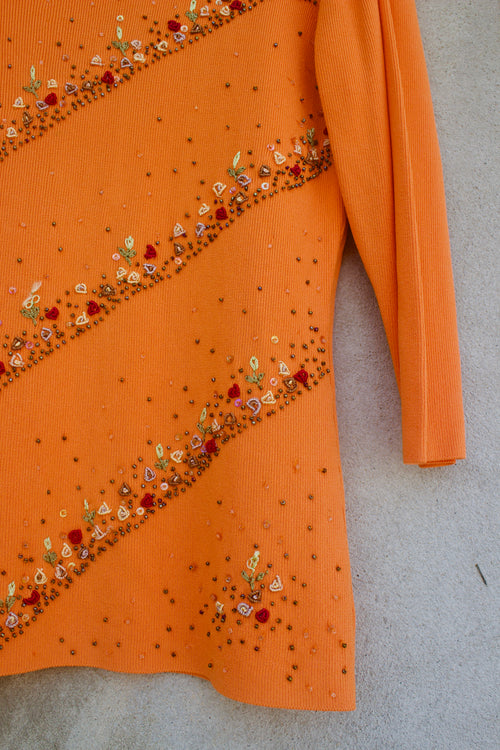 Embroidered Flowers Top