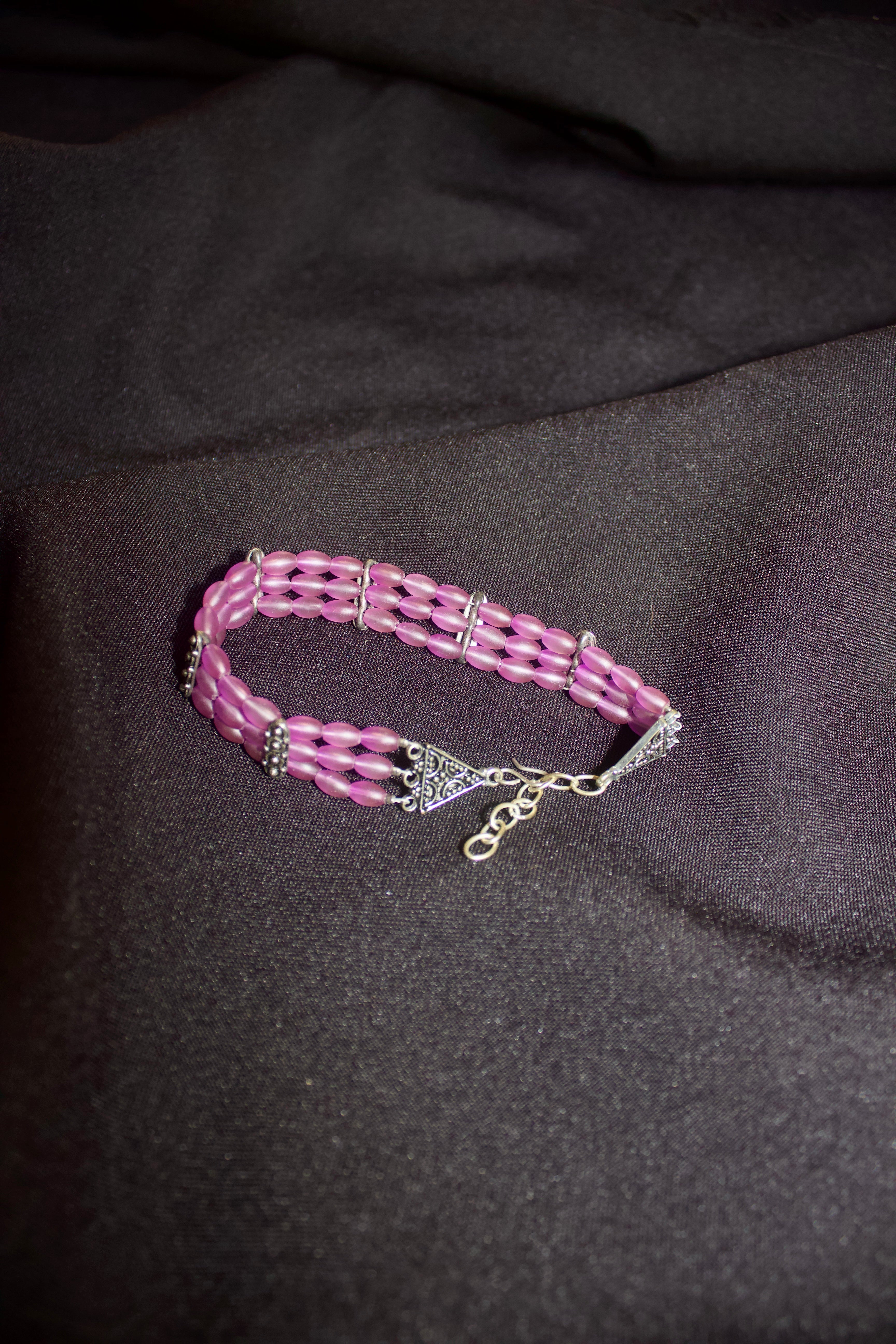 Purple Beads Bracelet