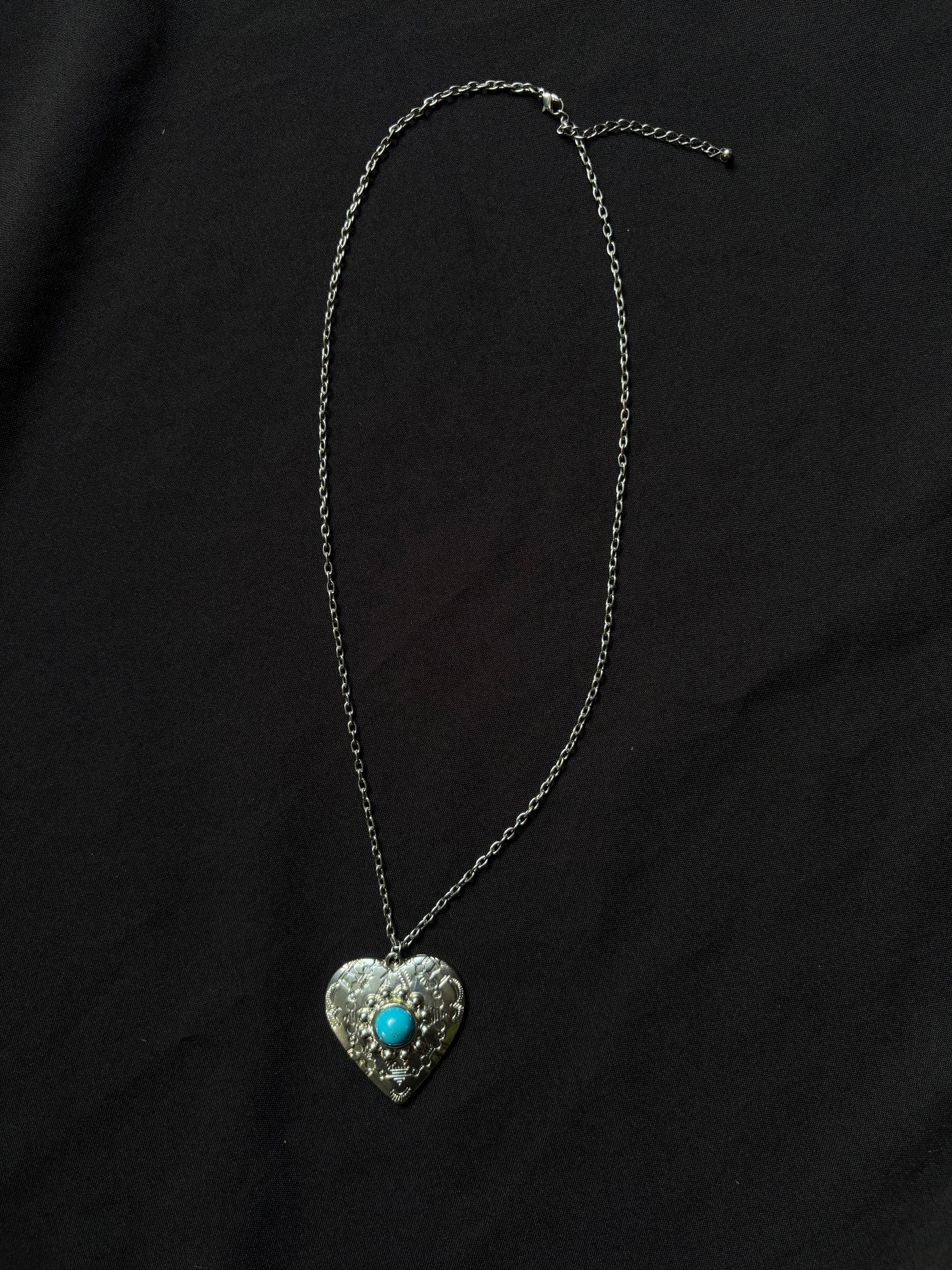 Sky Blue Heart Necklace