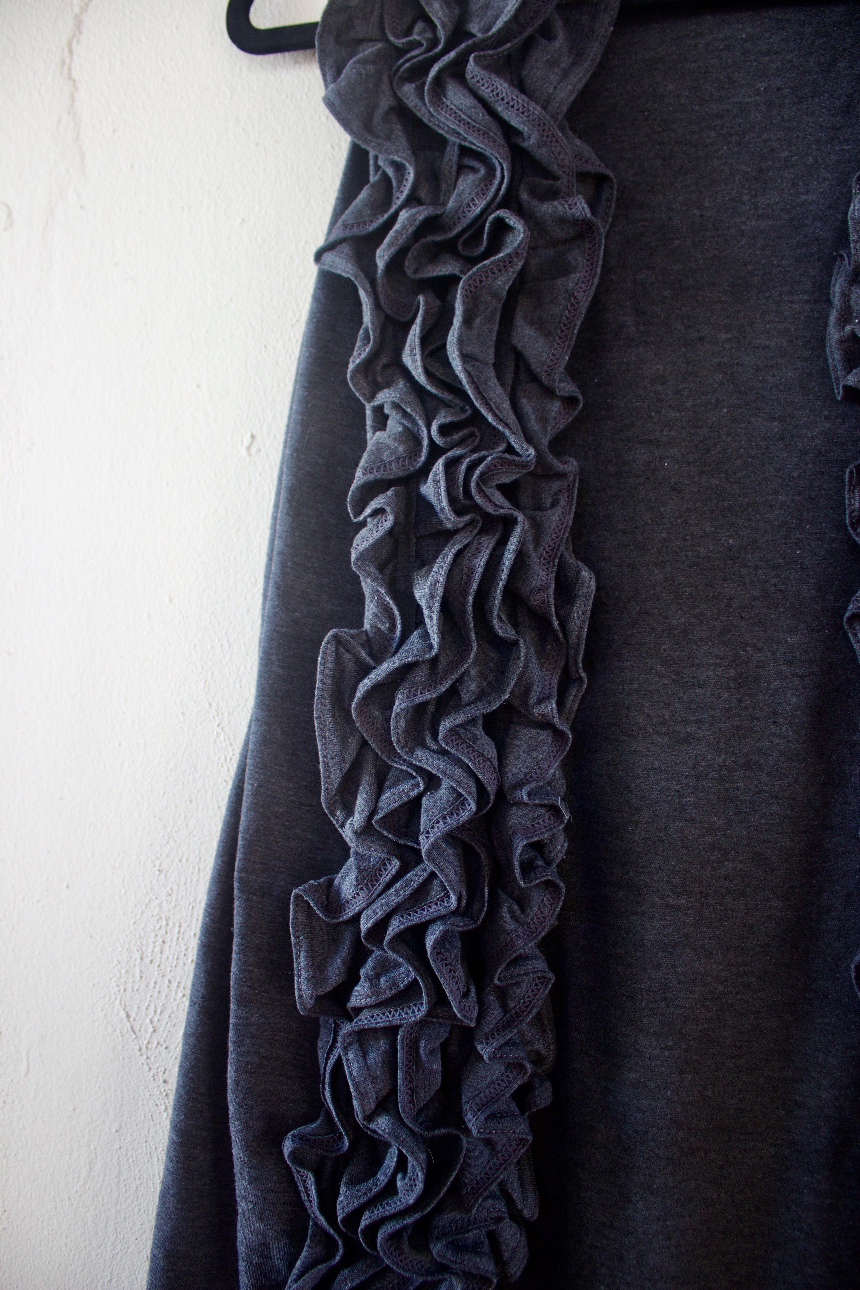 Ruffled Gray Vest