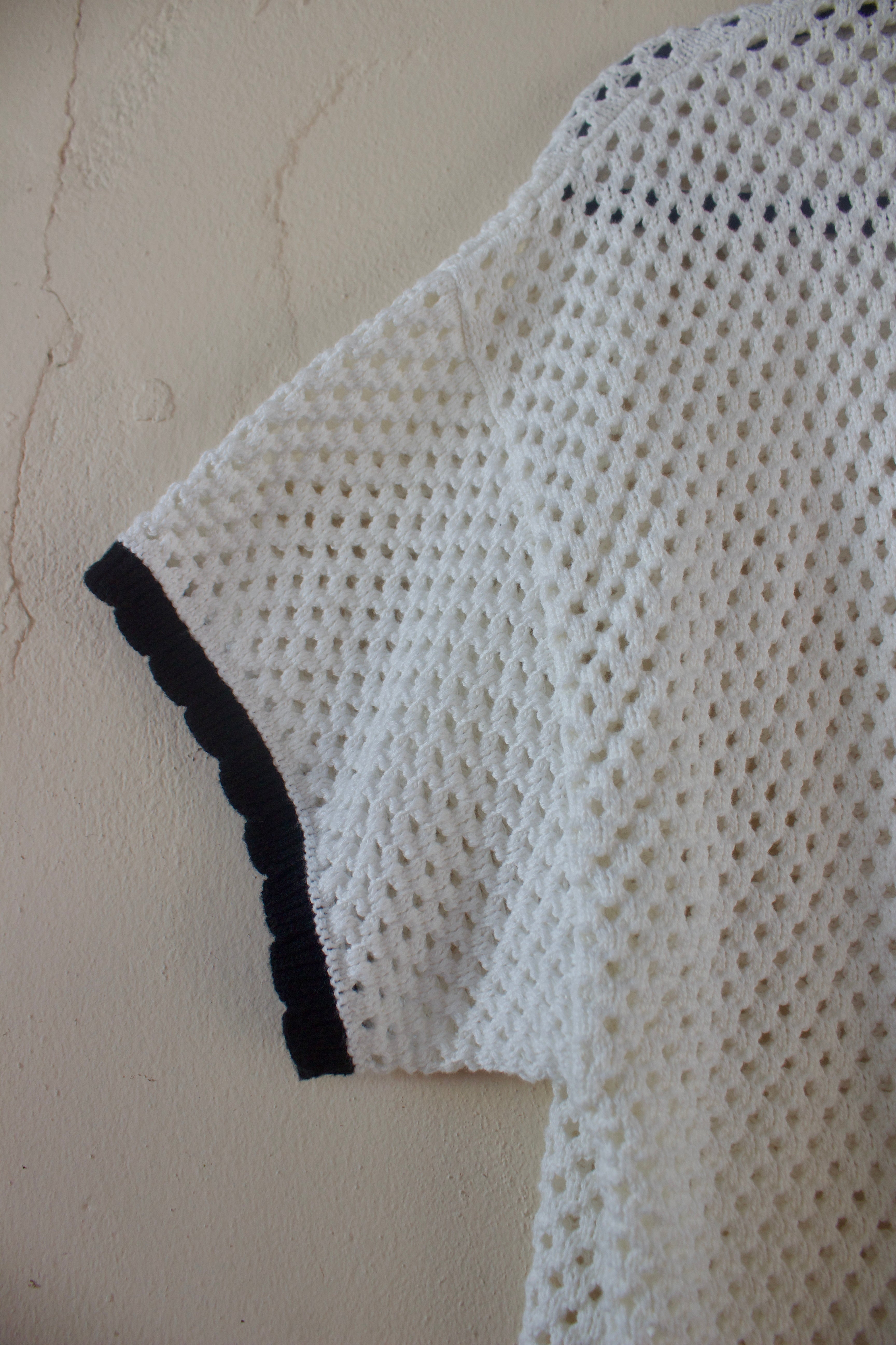 Crochet Style Buttoned Blouse