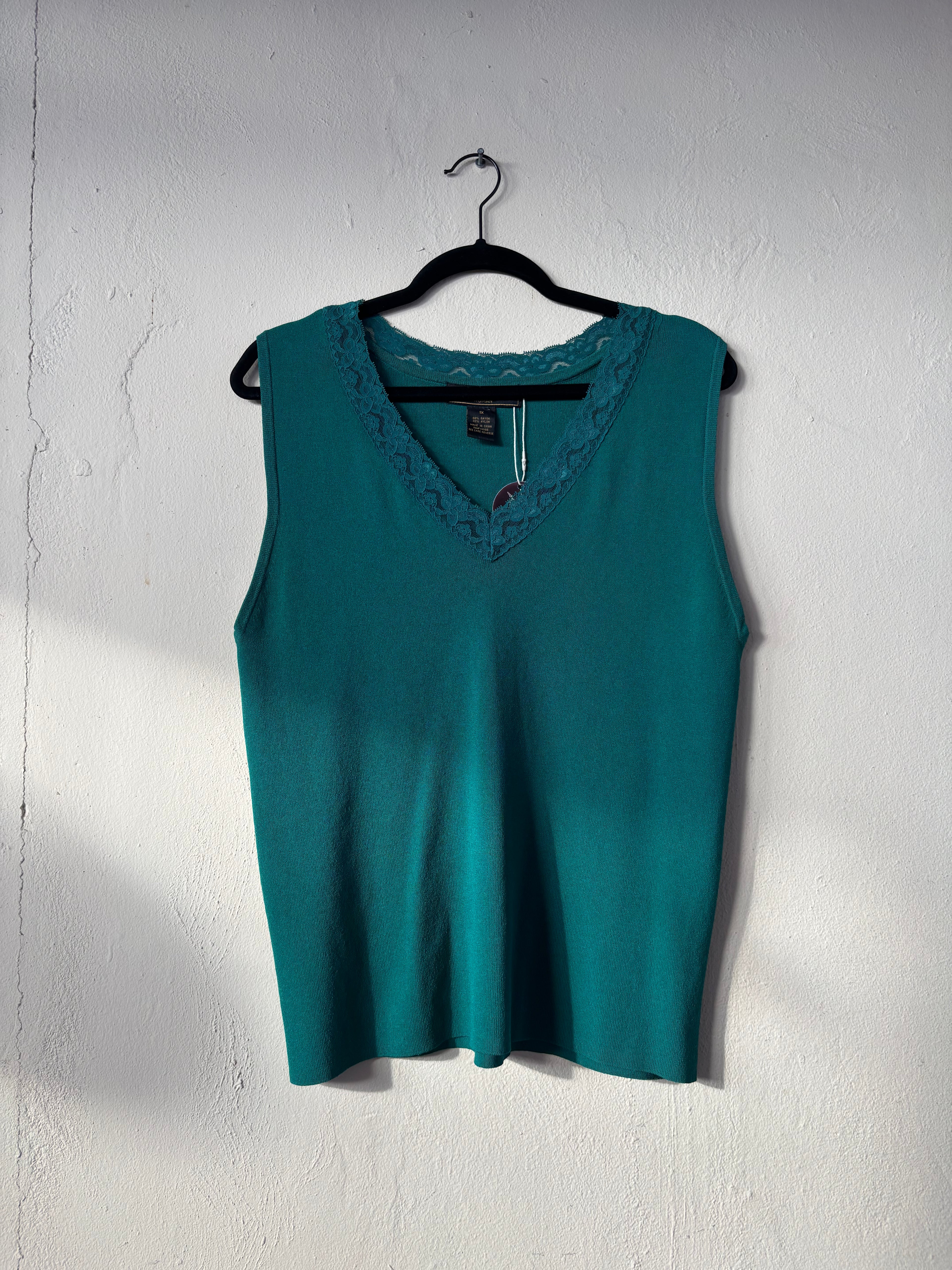 Teal Vintage Top