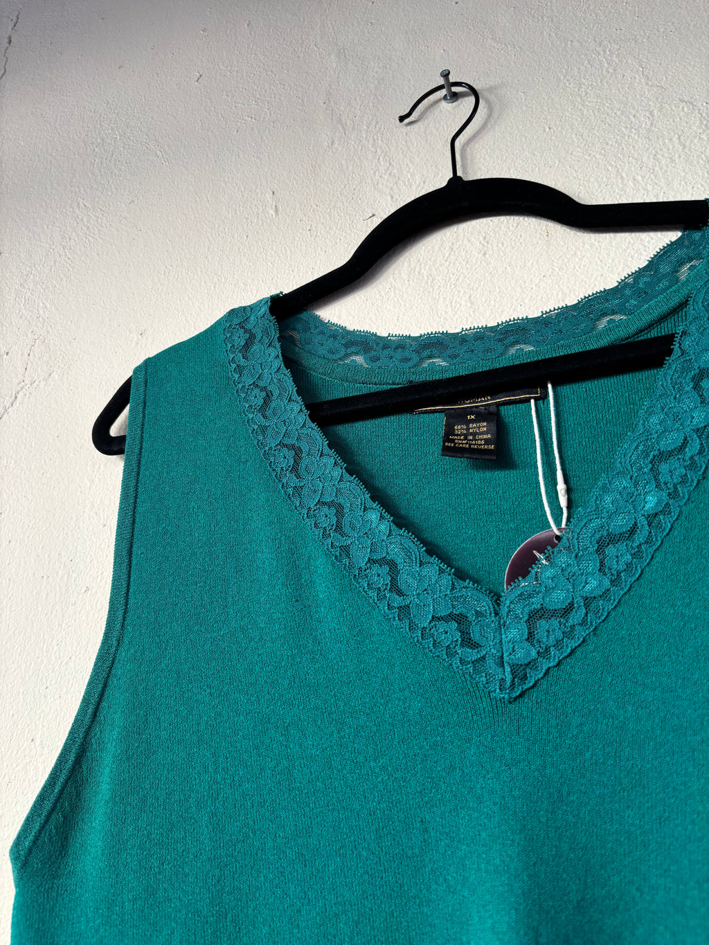 Teal Vintage Top
