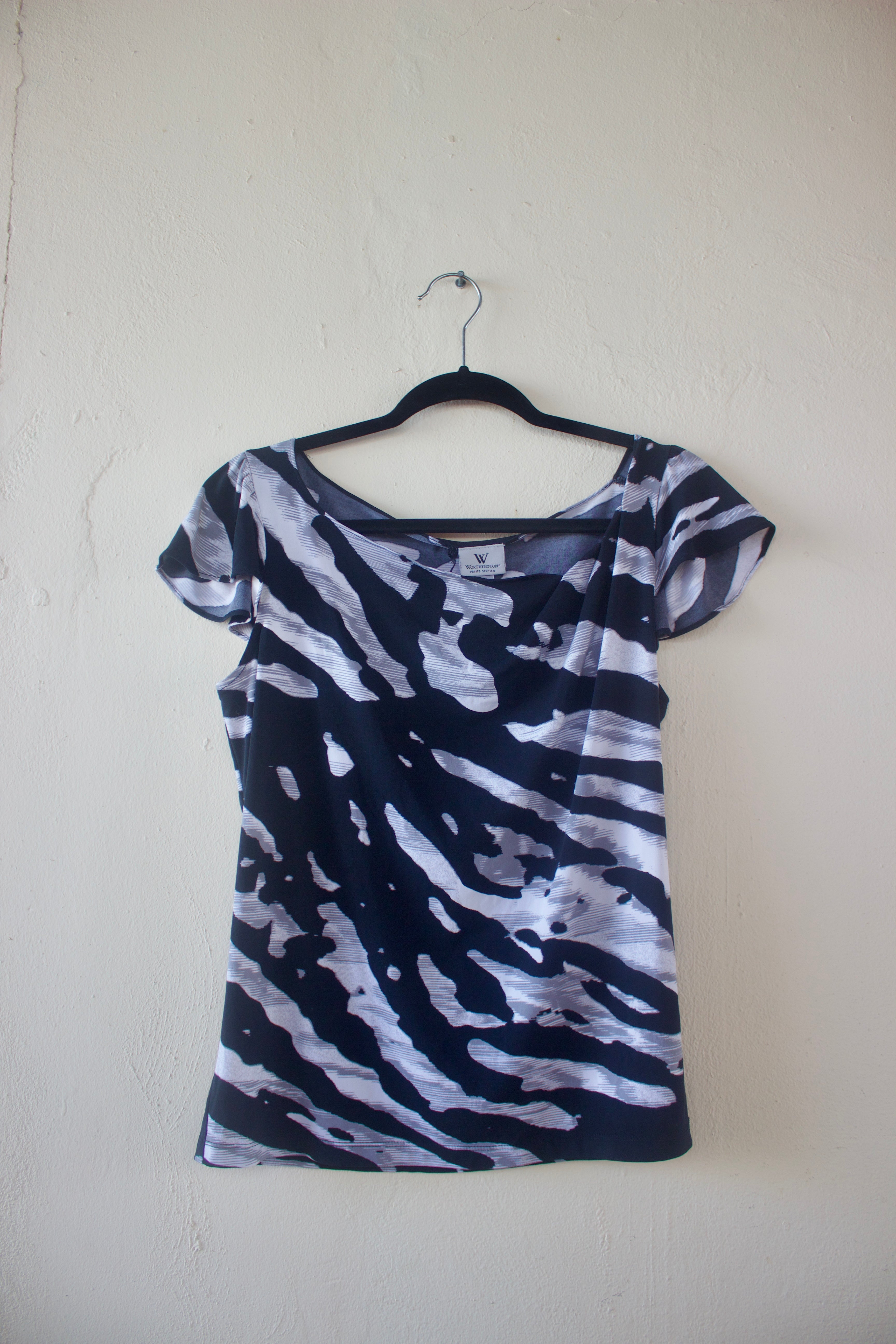 Short Sleeve B&W Top