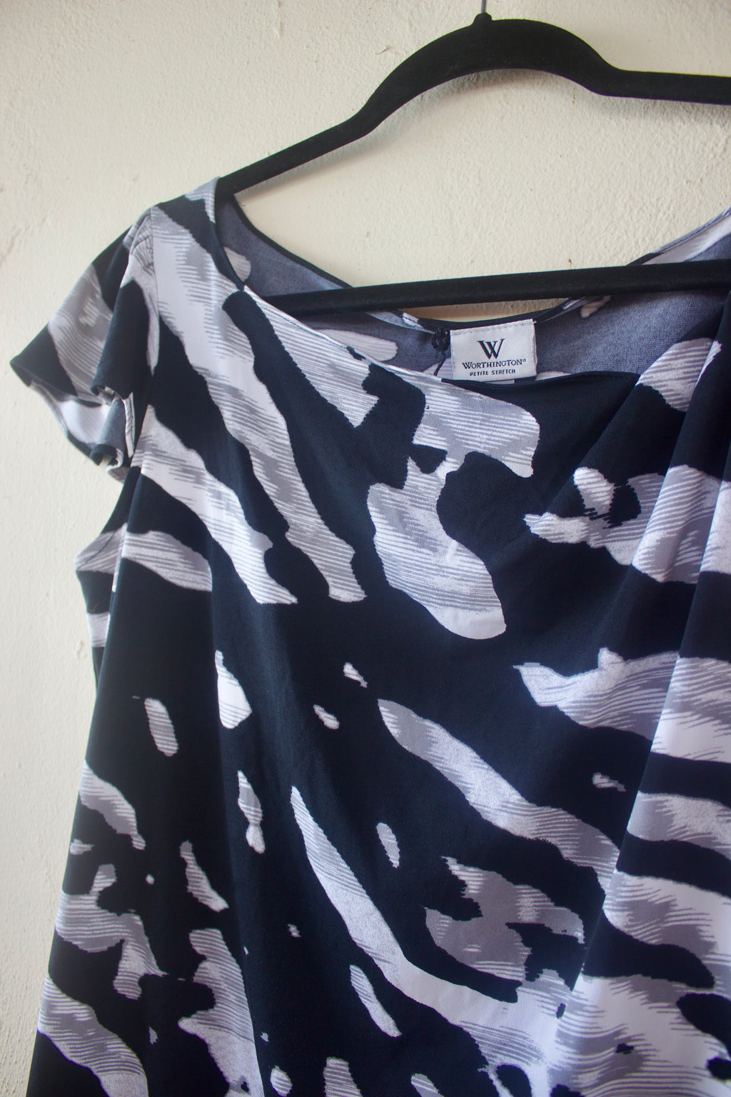 Short Sleeve B&W Top