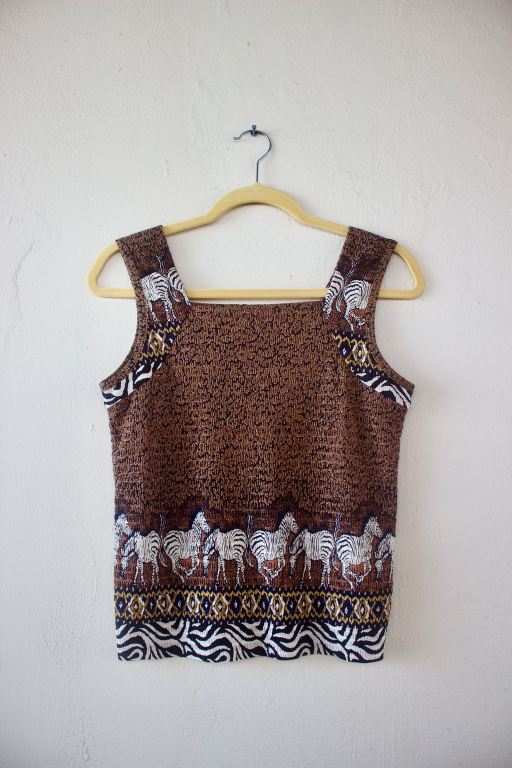 Short Sleeve Animal Print Top
