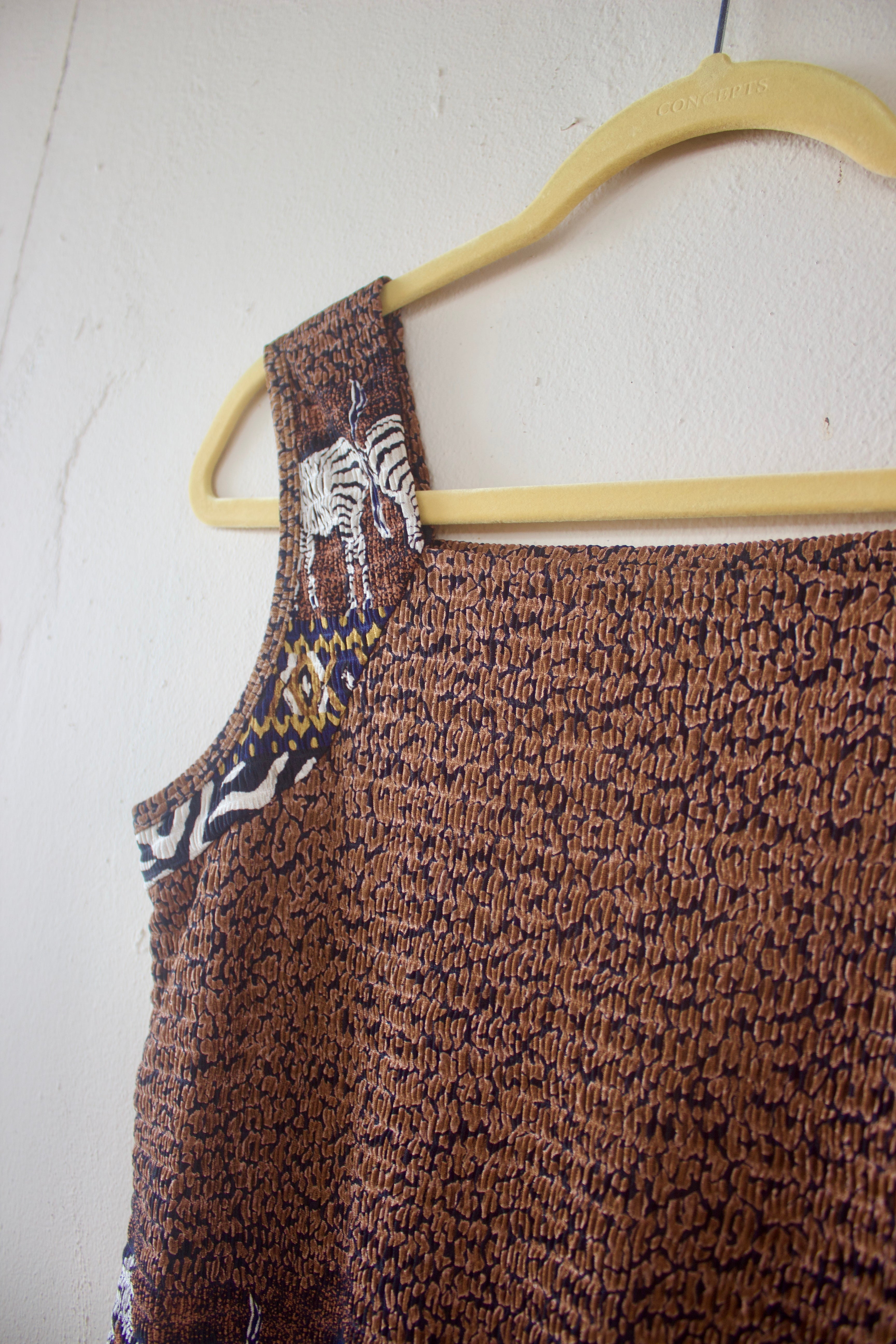 Short Sleeve Animal Print Top