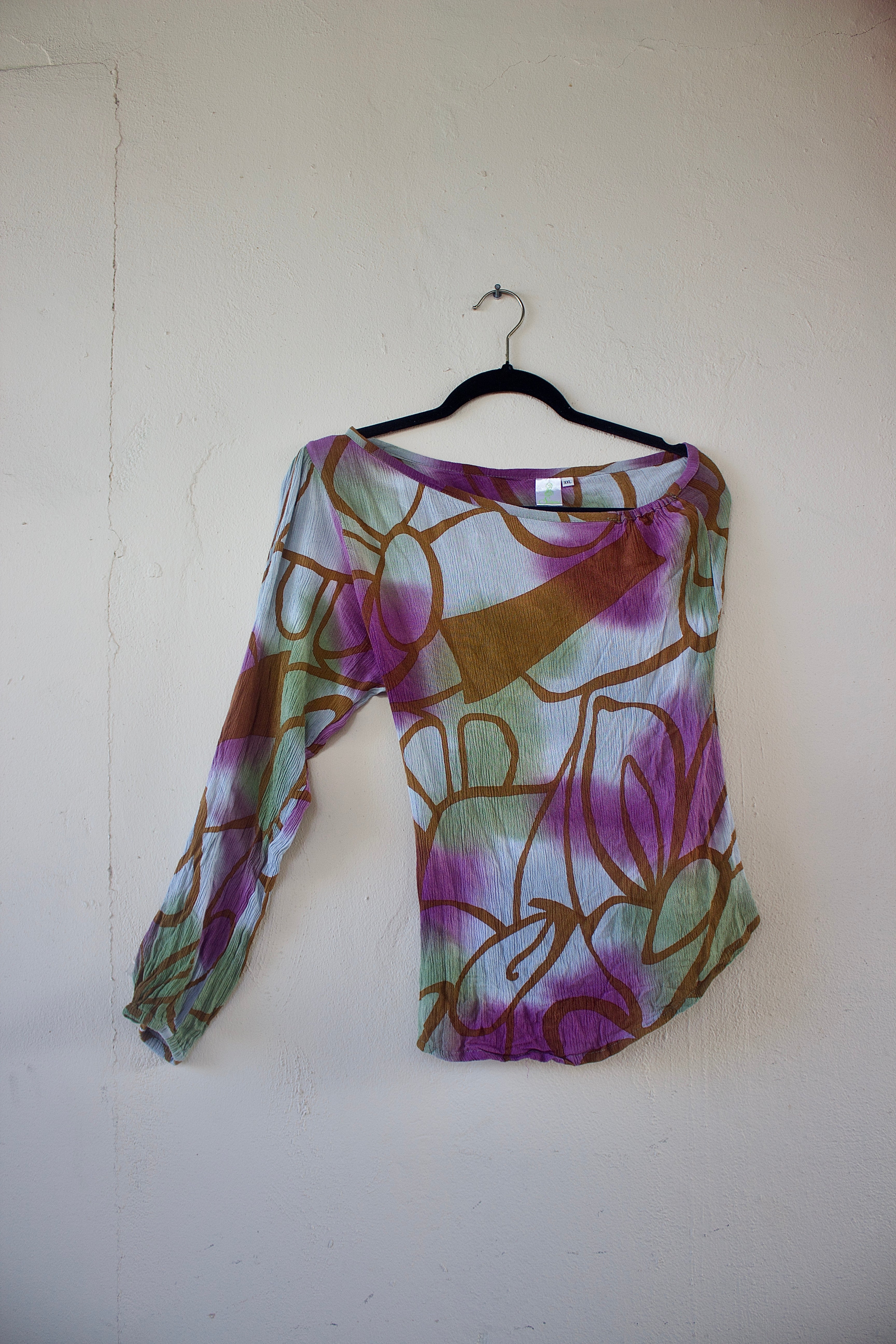 Long-Sleeve Asymmetrical Top